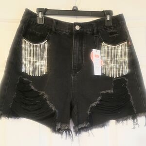 Cider Distressed Shorts
